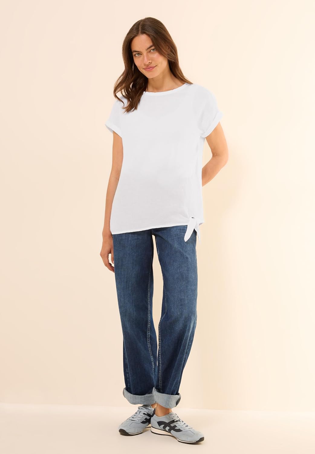 Detalle de Cecil Leinenmix Bluse mit Knoten