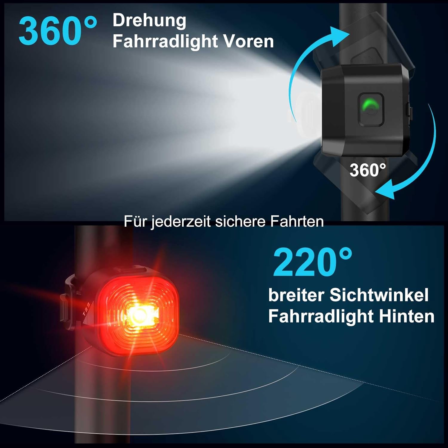 Thumbnail 6 de toptrek Fahrradlicht Set 2000 mAh