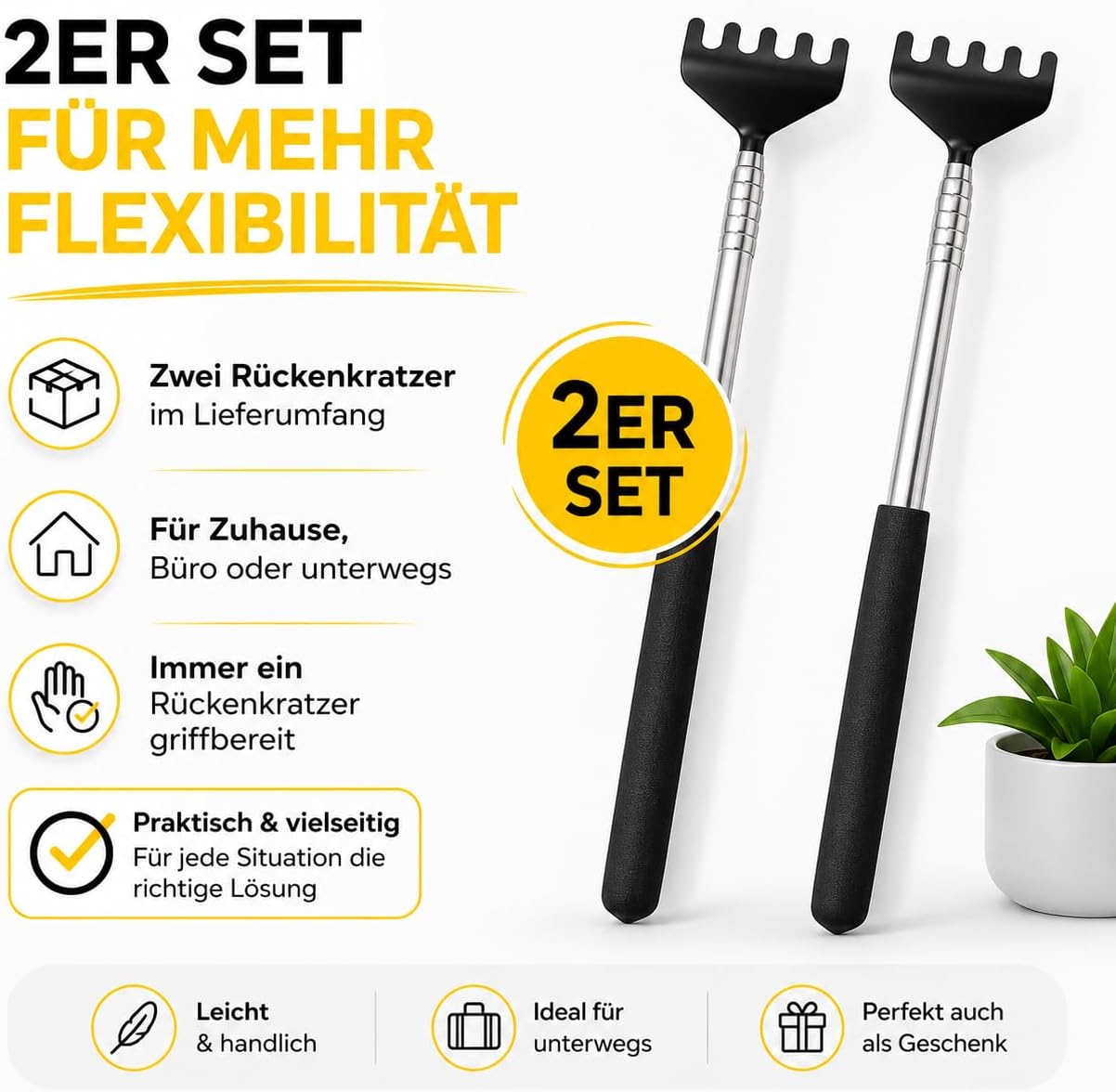 Thumbnail 3 de Back Massage Rückenkratzer Teleskopstab 75 cm