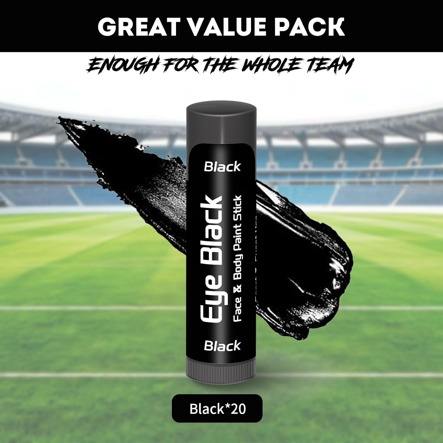 Detalle 2 de Warmify 20-Pack Eye Black Sticks for Sports, Anti-Glare, Sweat-Resistant