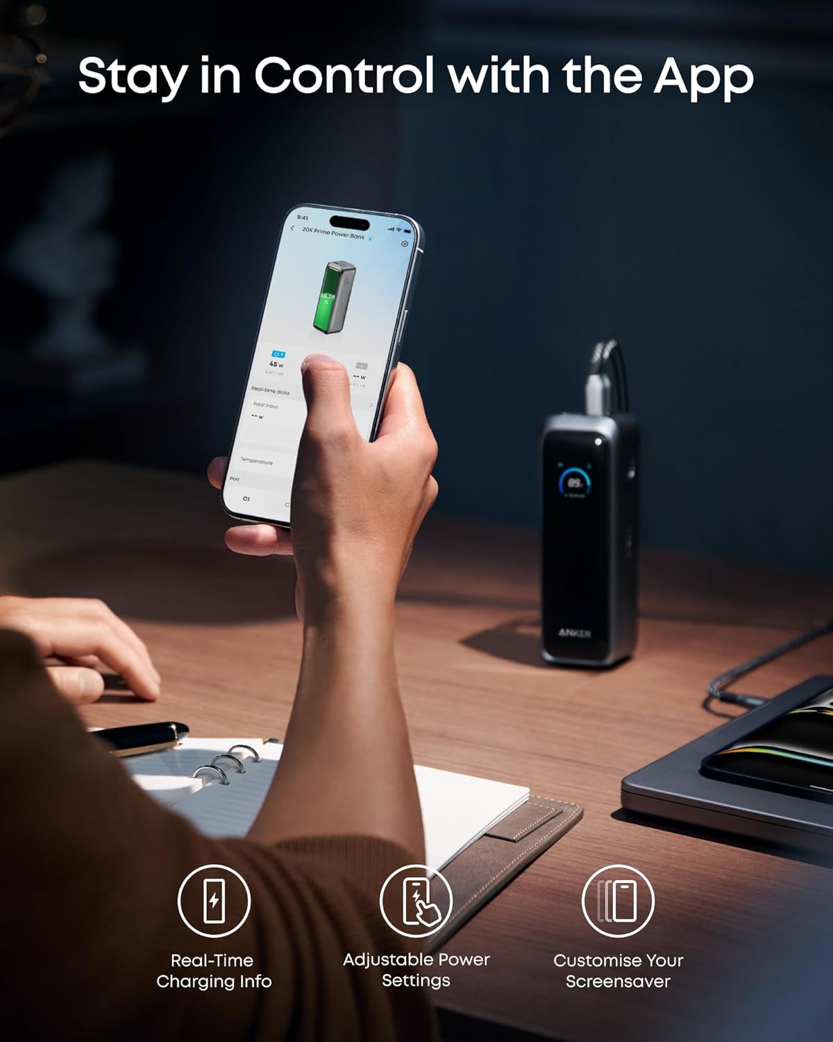 Thumbnail 5 de Anker Prime Power Bank (20,100mAh) – 220W, 3-Port Portable Charger