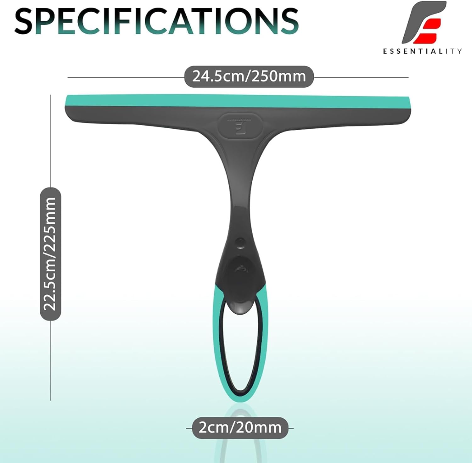 Detalle de Essentiality 2-Pack Multipurpose Window Squeegee – Turquoise/Grey