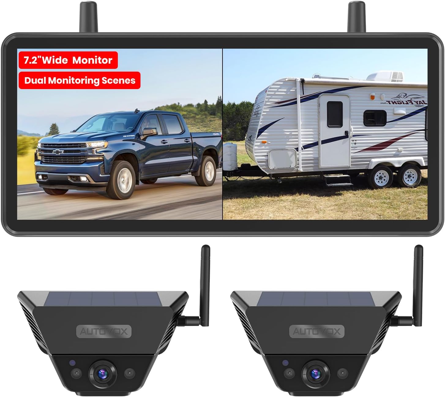 Detalle de Solar Backup Camera 7.2" HD 1080P Monitor