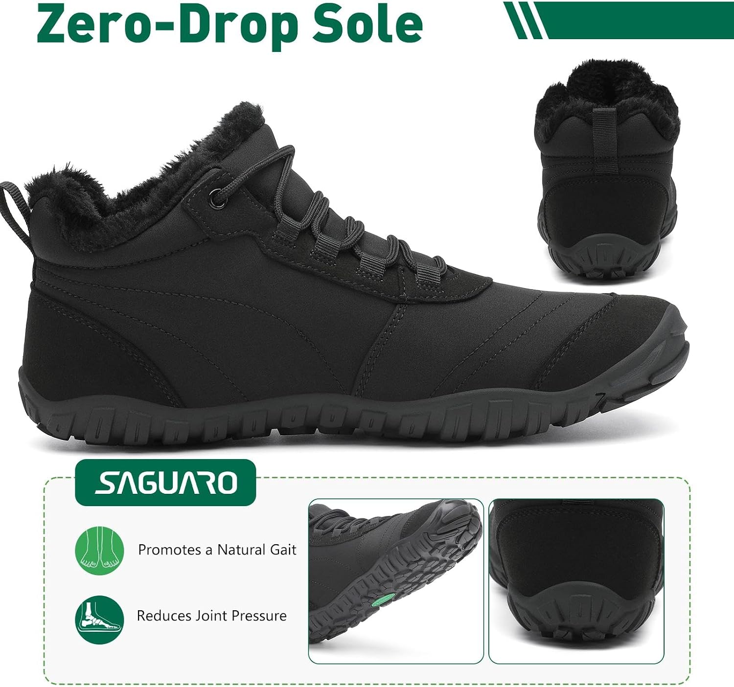 Detalle 2 de SAGUARO Winter Barfußschuhe Damen 0,65 cm Sohle