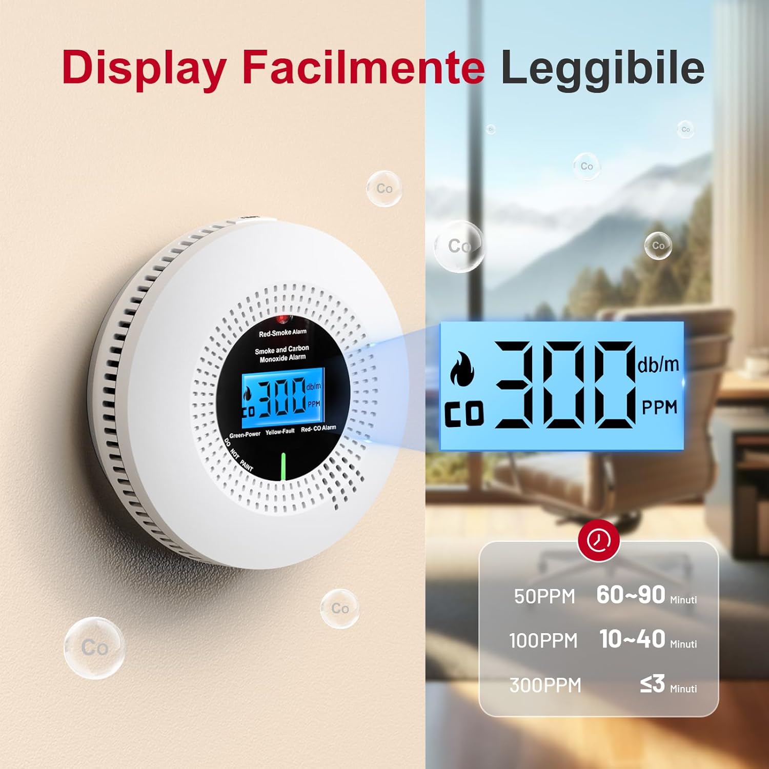 Thumbnail 4 de PHYSEN WiFi Rilevatore di Fumo e Monossido 10 anni