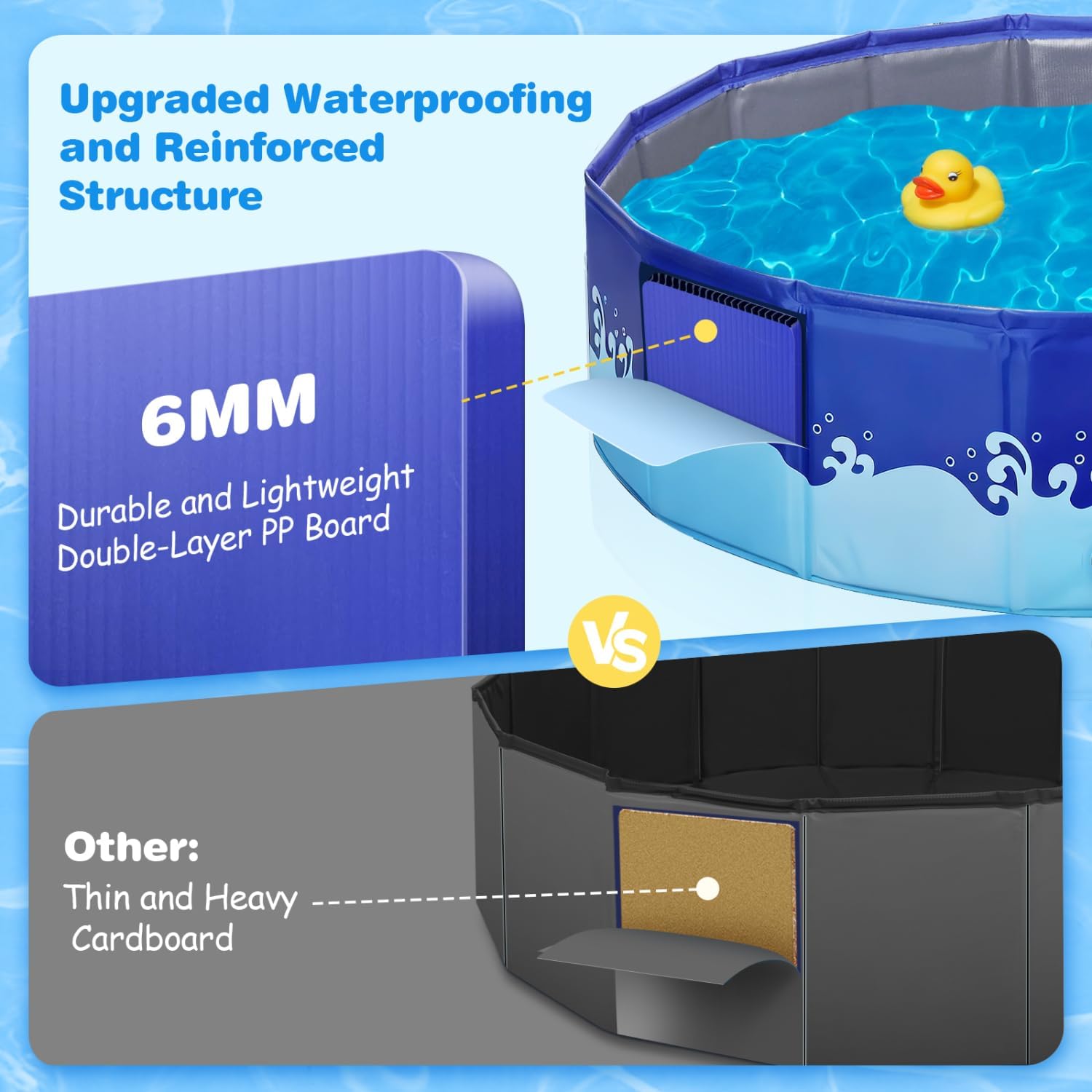 Thumbnail 3 de Nobleza Piscina pieghevole per cani e gatti grandi e piccoli (120 × 30 cm) in PP