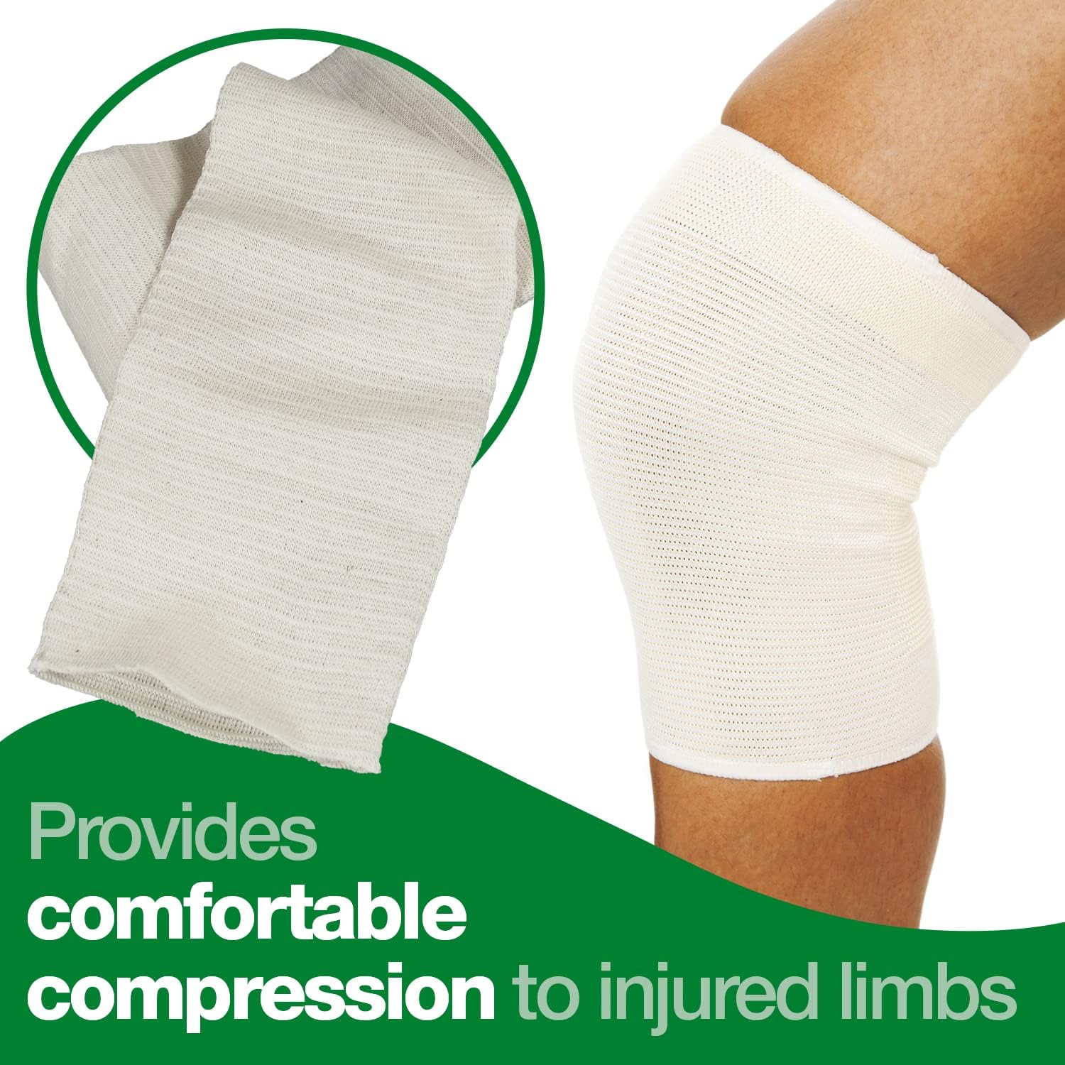 Thumbnail 2 de Safety First Aid Group HypaBand Tubular Bandage – Size E Large Ankle, Medium Knee Small Thigh, White, 5m