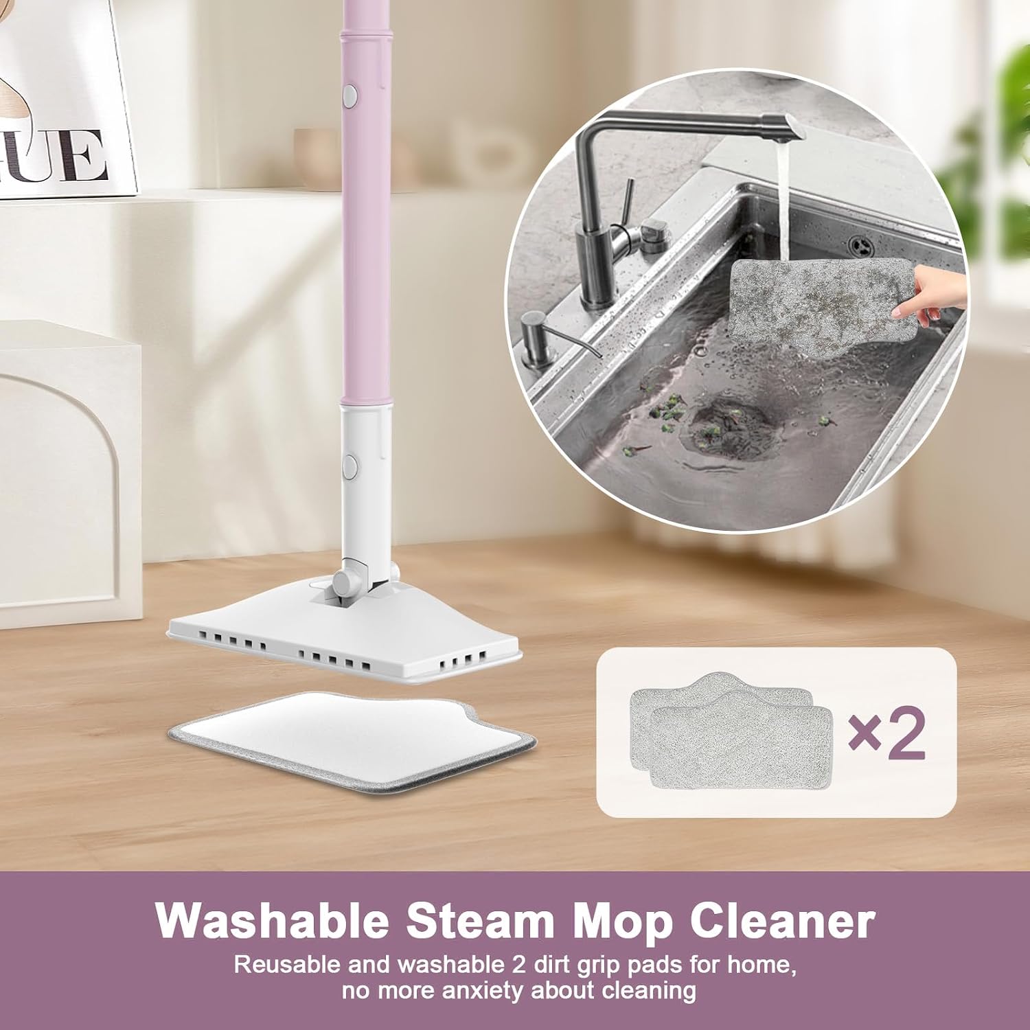Thumbnail 6 de ACHTFACH SC-05 6-in-1 Steam Mop with Rotating Head and Removable Tank
