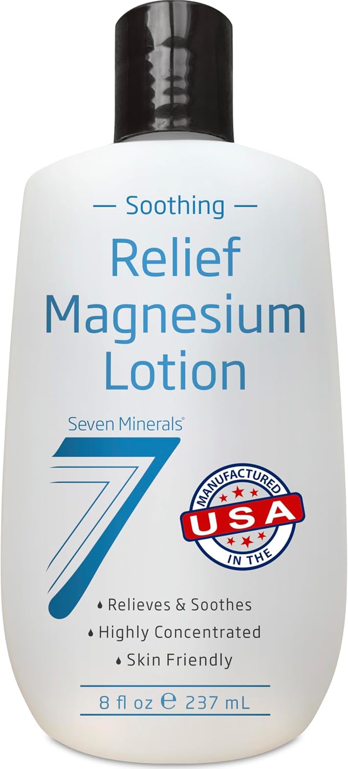 Detalle de Seven Minerals Magnesium Lotion for Sleep: Soothing Relief & Relaxation (8 fl oz)