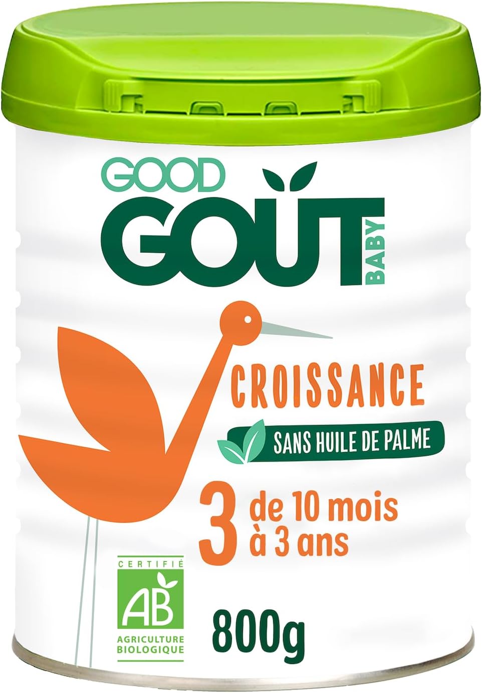 Thumbnail 6 de GOOD GOÛT Lot de 3 — Lait Infantile 2e âge, lait de suite bio en poudre 6–12 mois, sans huile de palme, crième de lait bio, fabriqué en Normandie (800 g x 3)