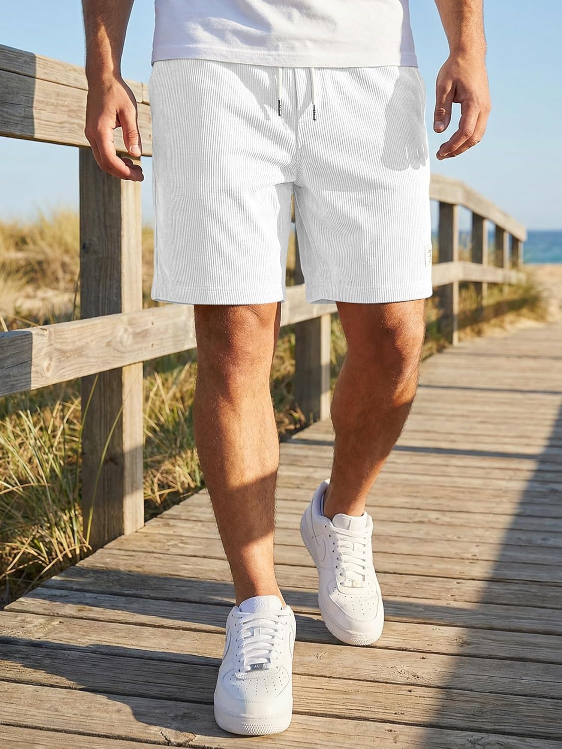 Thumbnail 2 de JMIERR Corduroy Shorts Herren – Freizeitshorts aus Polyester mit elastischer Taille und Taschen