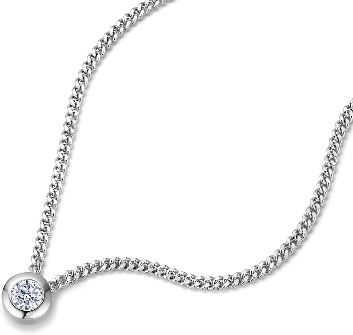 Detalle 2 de Orovi collana donna Argento 925 con zircone
