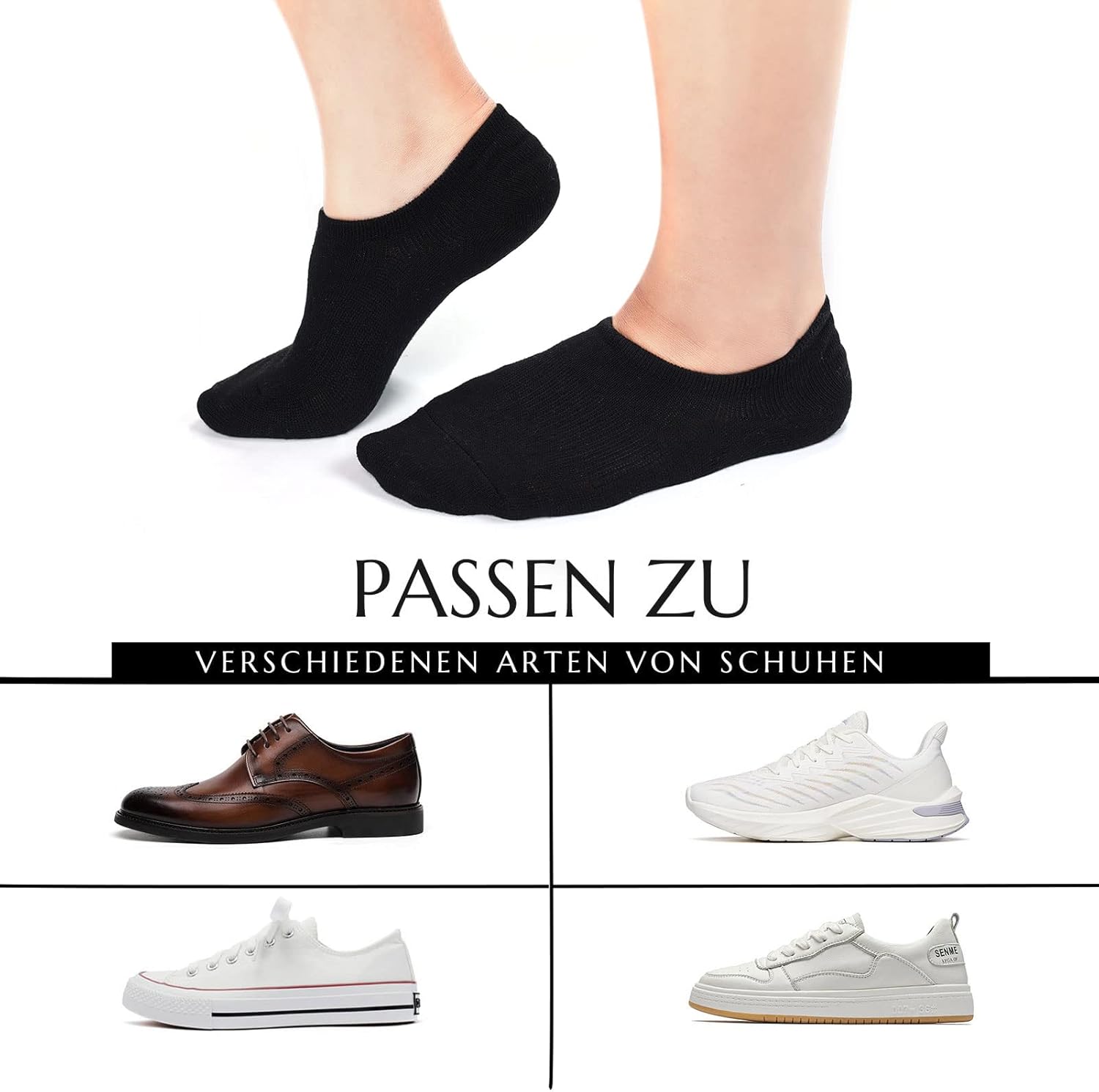 Thumbnail 5 de Blu Ninfee Sneaker-Socken im 10er Pack: rutschfeste No-Show Füßlinge für Damen & Herren