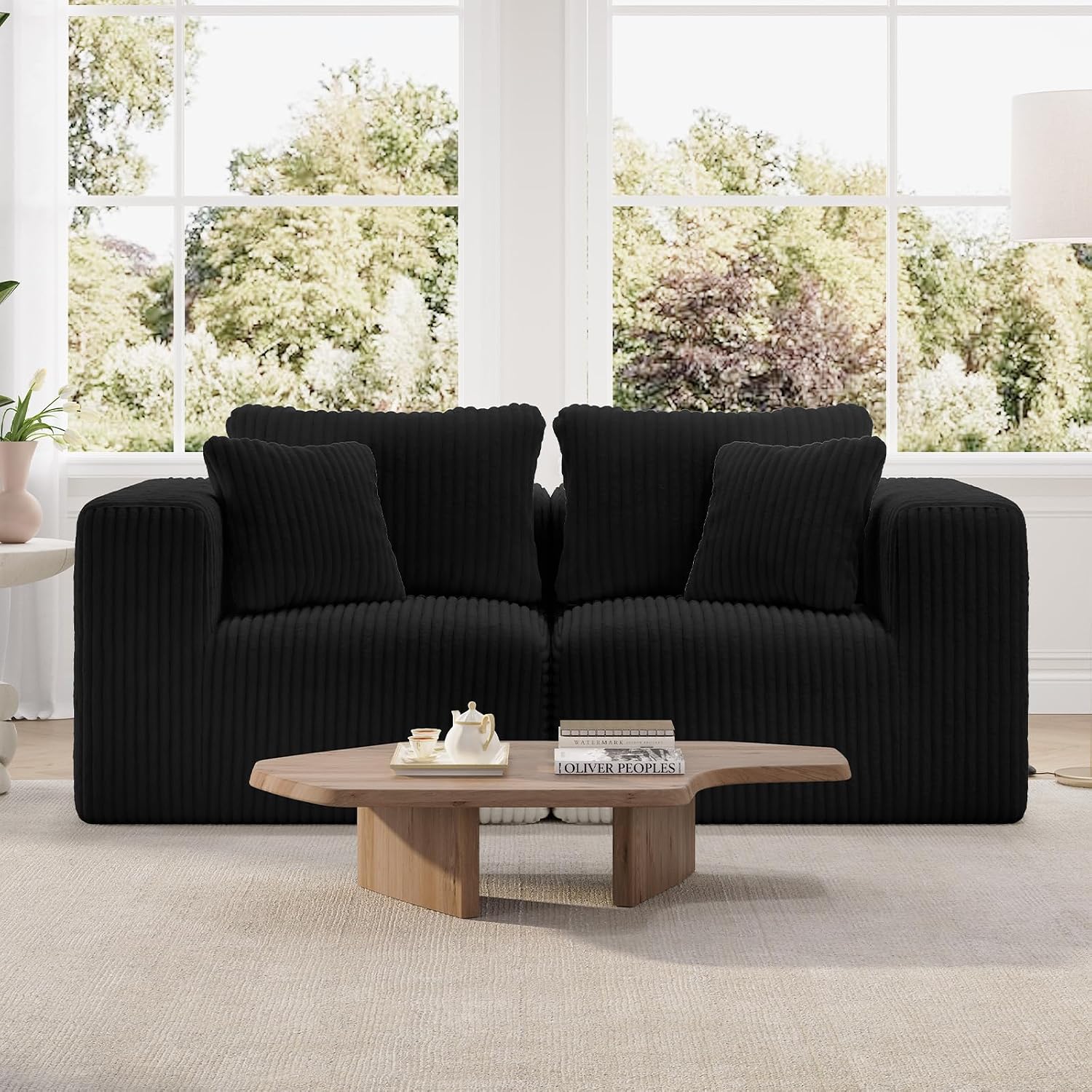 Detalle de Novilla Modular Loveseat Sofa 70.8