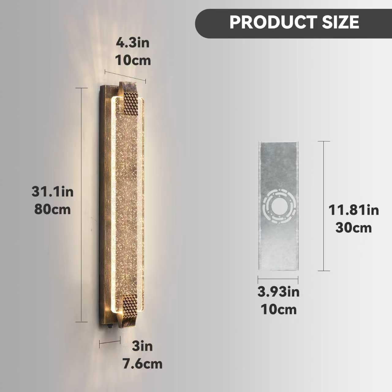 Detalle 2 de Camuucci Outdoor Wall Light 31.1-Inch