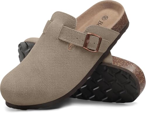 Thumbnail 5 de Beslip Wildleder Clog Damen Dunkelgrau, Größe 36 EU – zeitloser Komfort aus echtem Wildleder