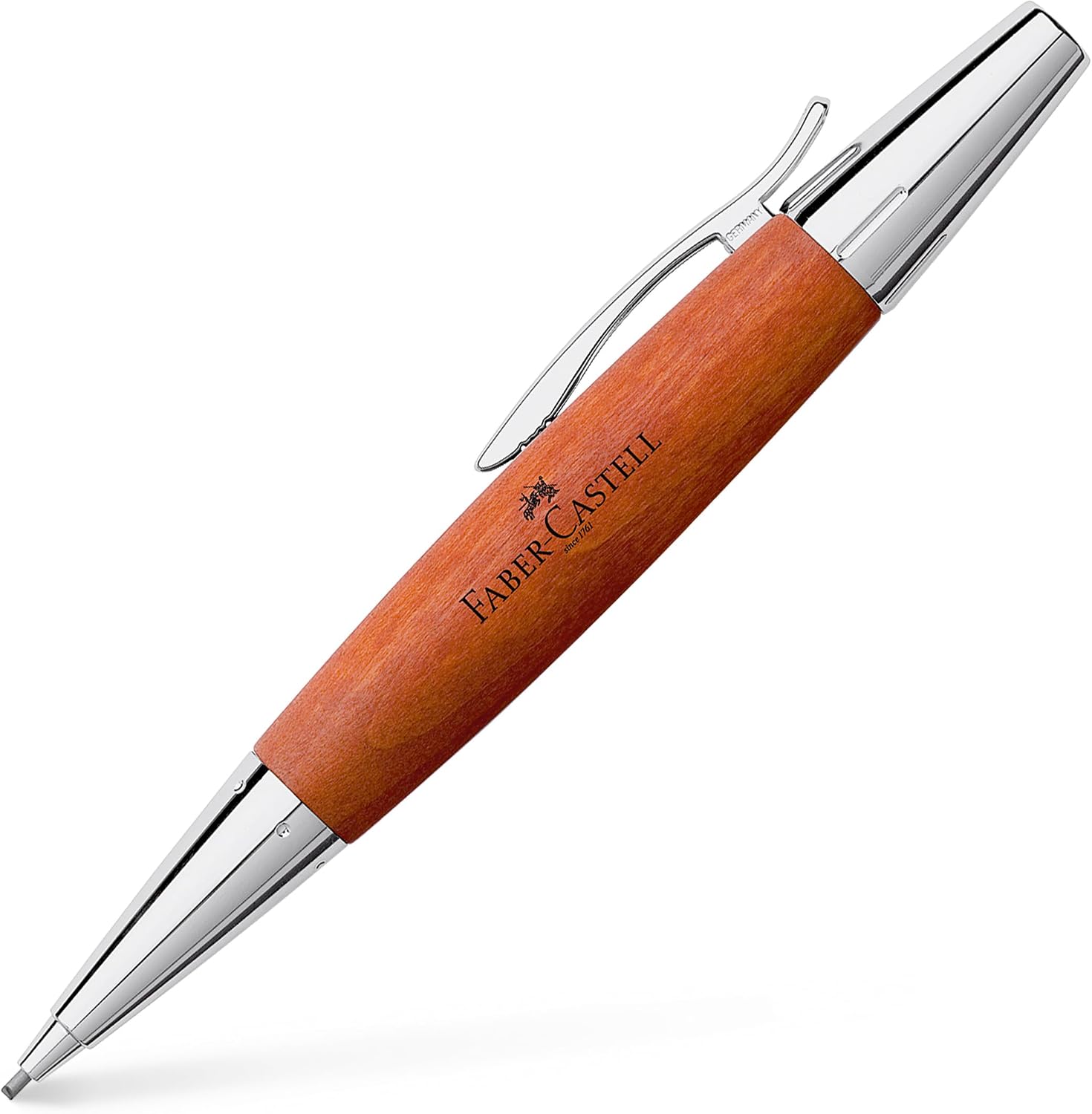 Detalle de Faber-Castell 138382 Porte-mine rotatif e-motion en bois de poirier et chrome