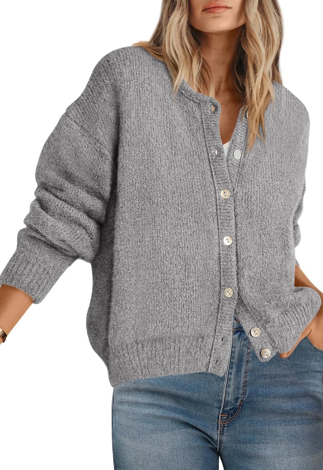 Detalle de PRETTYGARDEN Long Sleeve Chunky Cardigan