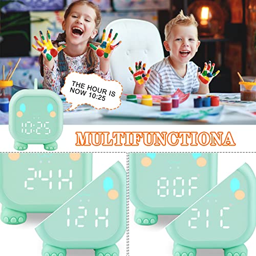 Detalle 2 de Ayybboo Réveil Lumineux pour Enfants, horloge numérique LED avec veilleuse