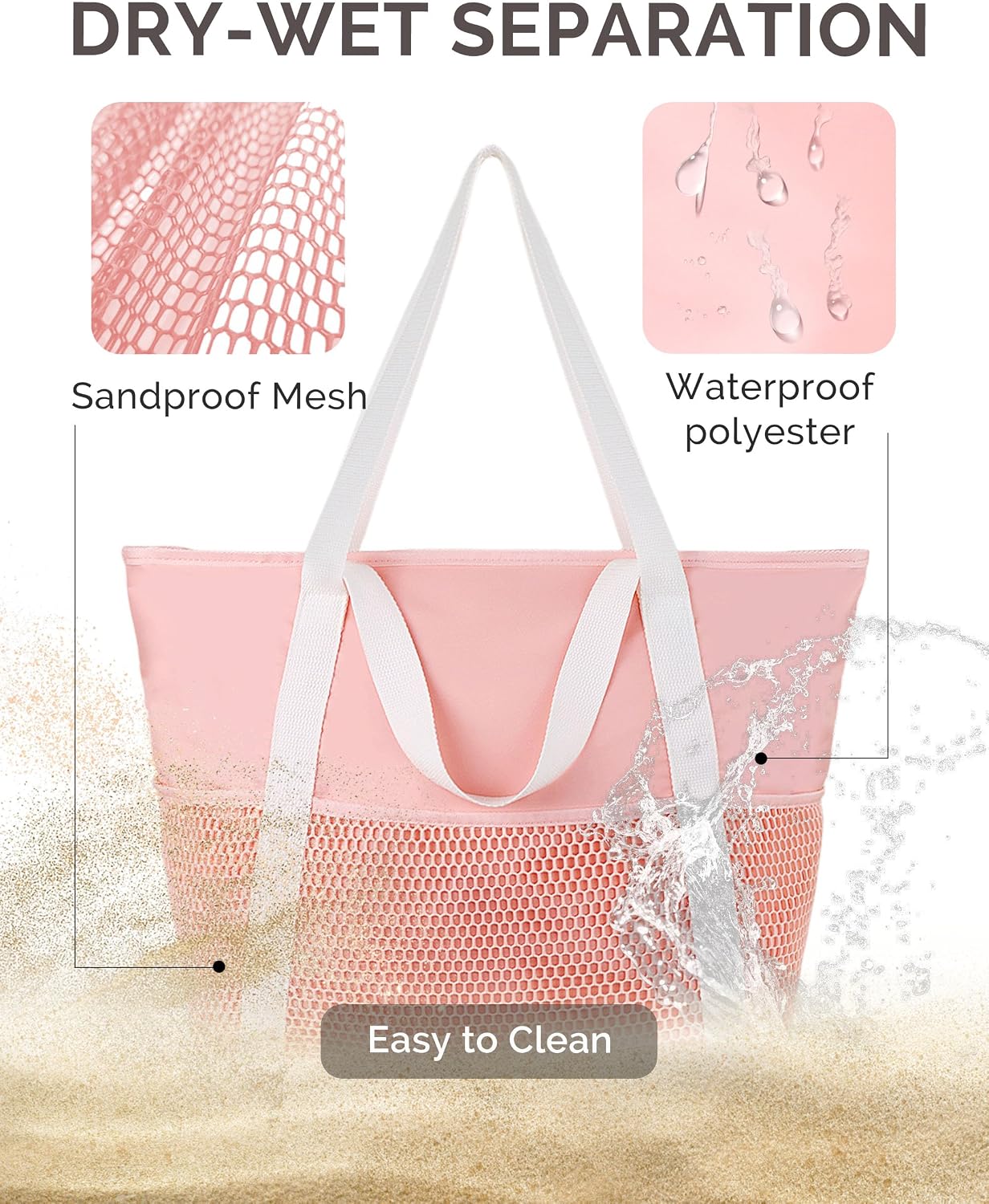 Thumbnail 4 de HOMESPON beach tote bag 38.1x15.9x35.6cm