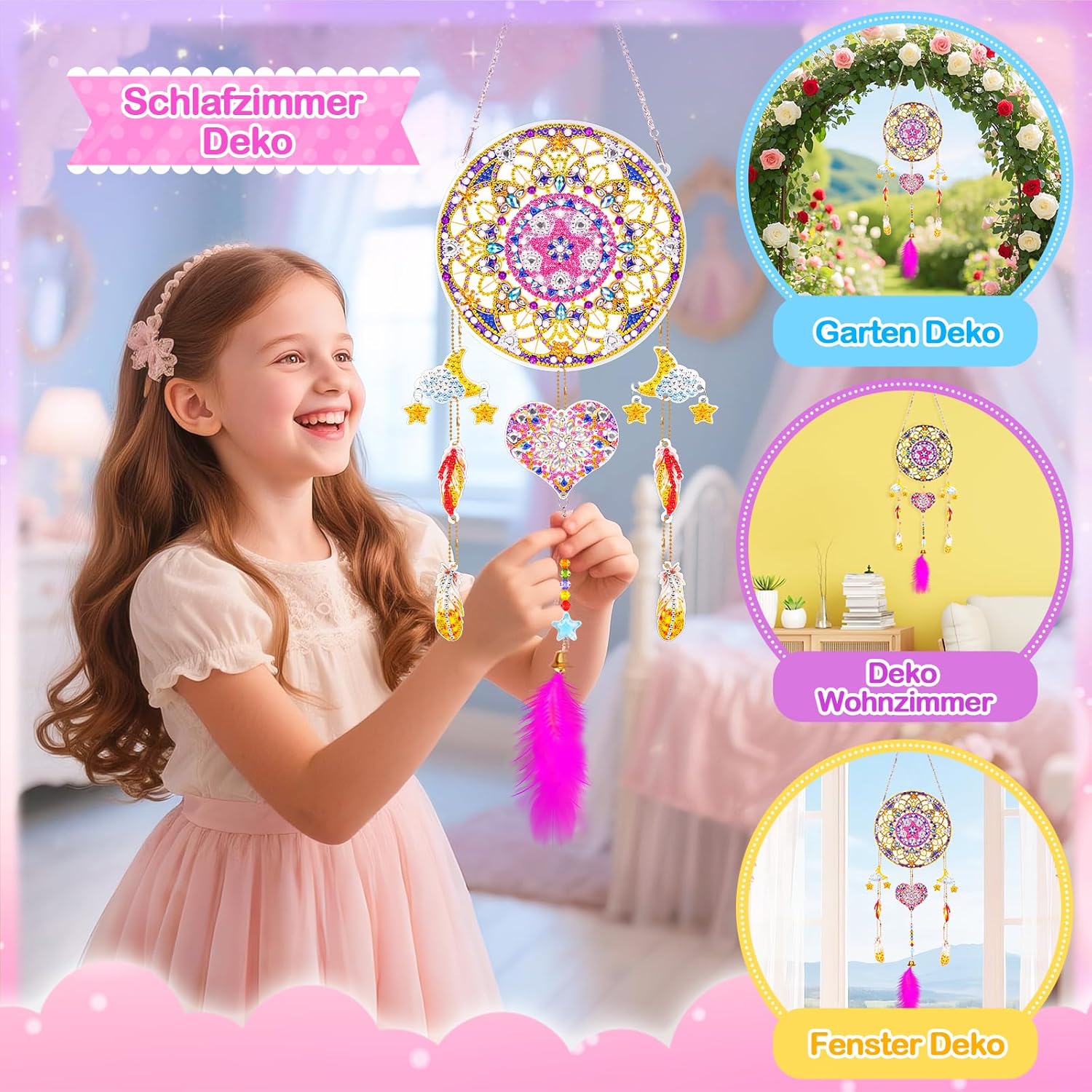 Thumbnail 4 de Dreamcatcher Bastelset für Mädchen 6–11 Jahre 🎨