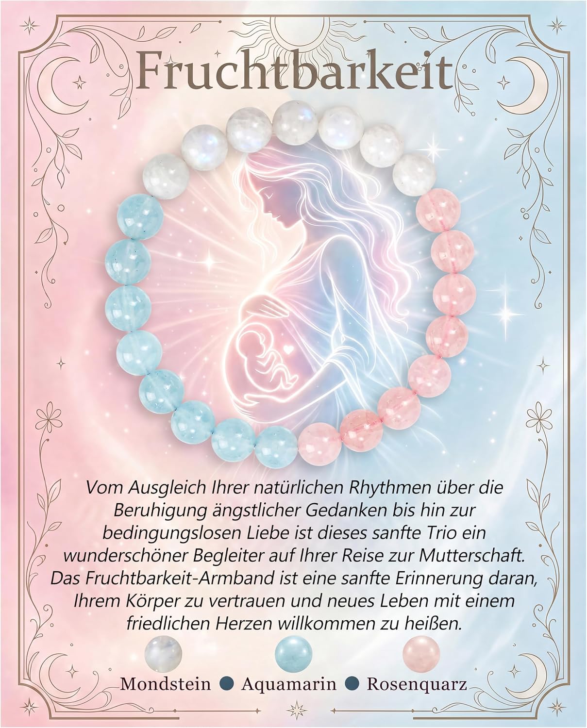 Thumbnail 6 de Bivei Armband Stärkendes Kristall-Heilungsarmband mit Citrin, Grüner Aventurin & Pyrit (8 mm) – Stretch-Perlenarmband