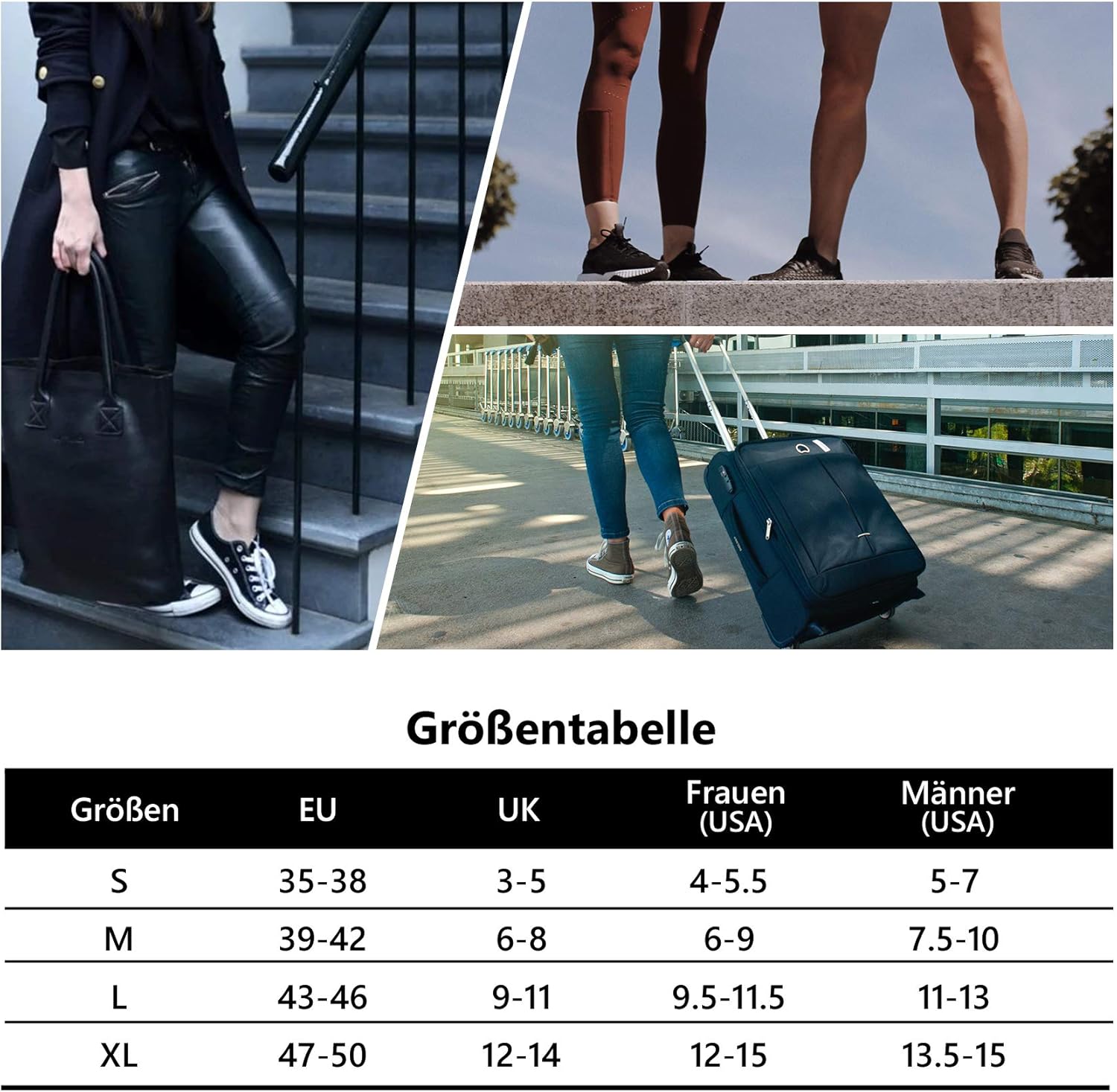Detalle de Falechay 10 Paar Sneaker Socken (No-Show) – Damen & Herren, unsichtbar im Schuh