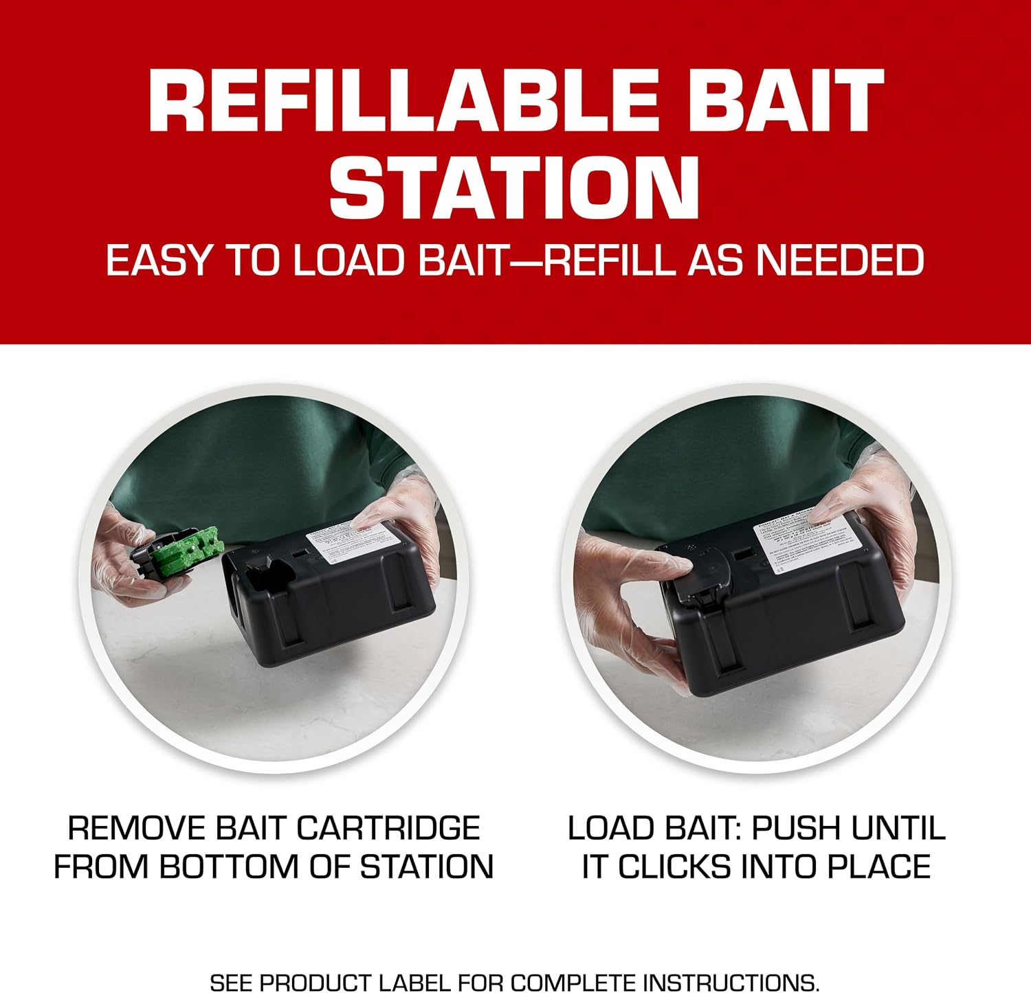 Detalle 1 de Tomcat 0370910 Rat & Mouse Bait Station with Clear Window, 15 Bait Blocks