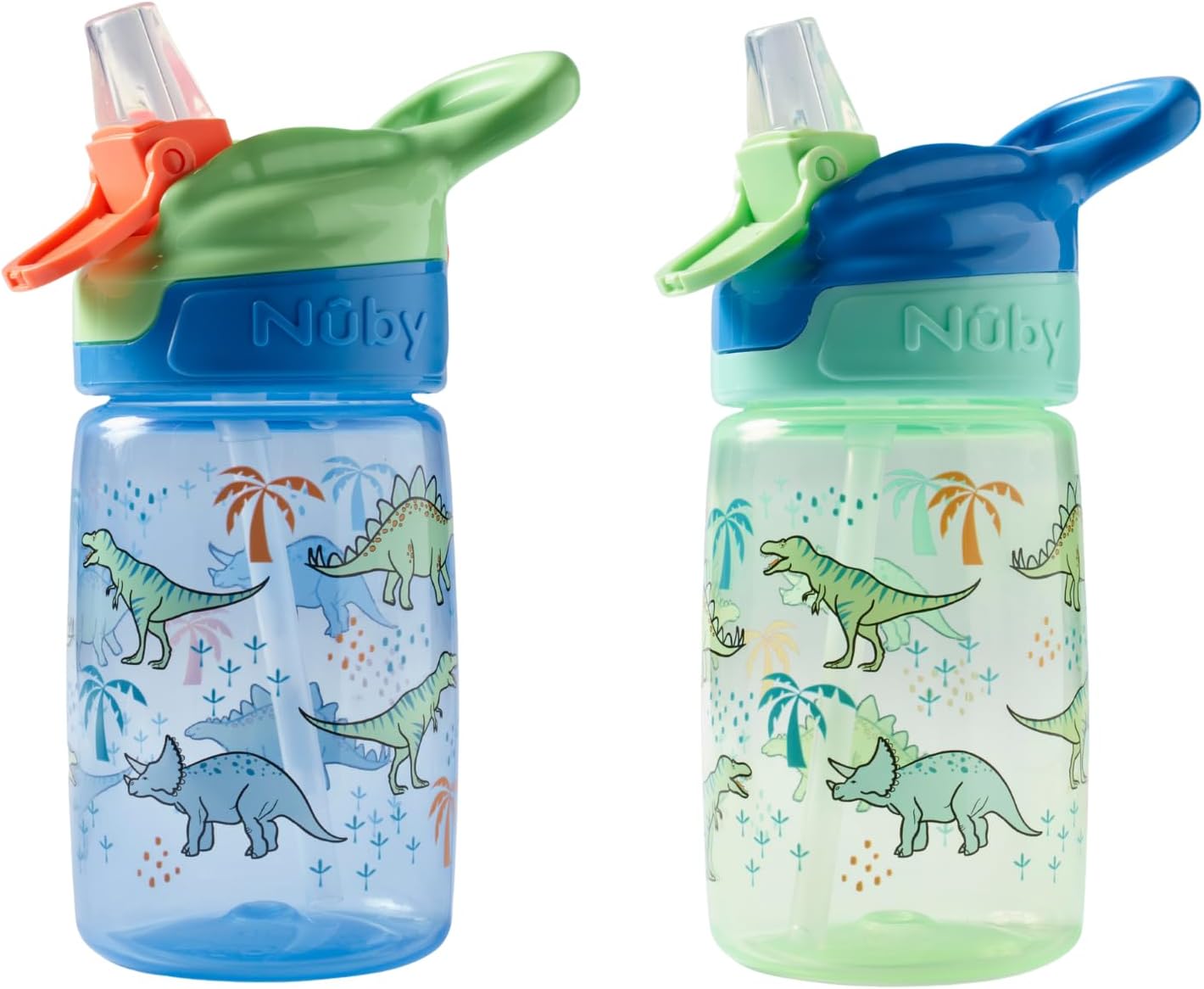 Thumbnail 1 de Nuby Incredible Gulp Water Bottle - No Spill Toddler Sippy Cup (Unicorns, Pack of 2)