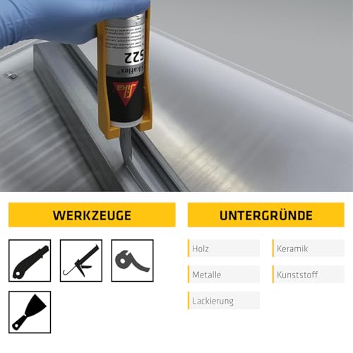 Thumbnail 4 de Sikaflex-522 Dichtstoff Grau 300 ml – wetterfest, UV-beständig, schimmelresistent