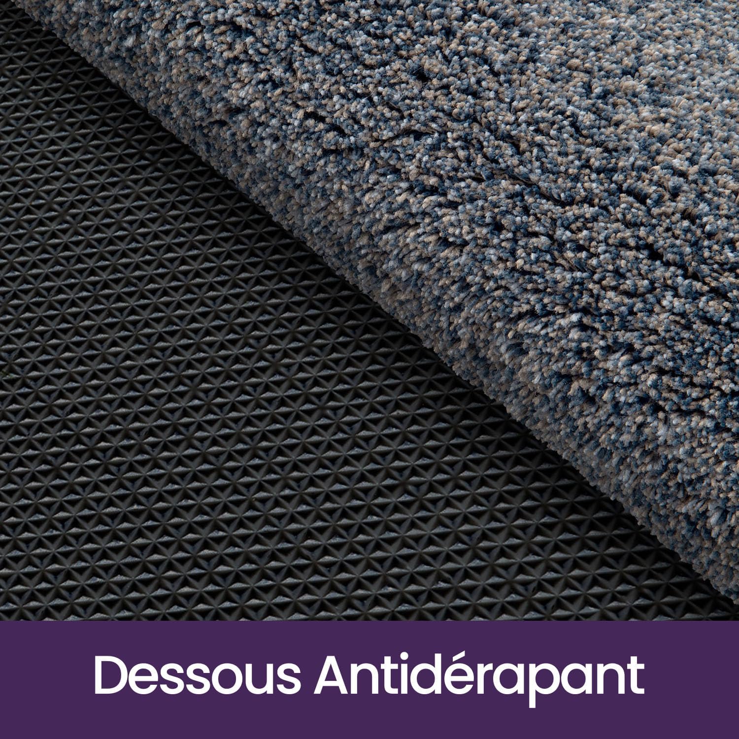 Detalle 1 de DEXI Tapis couloir 60 x 180 cm gris-bleu