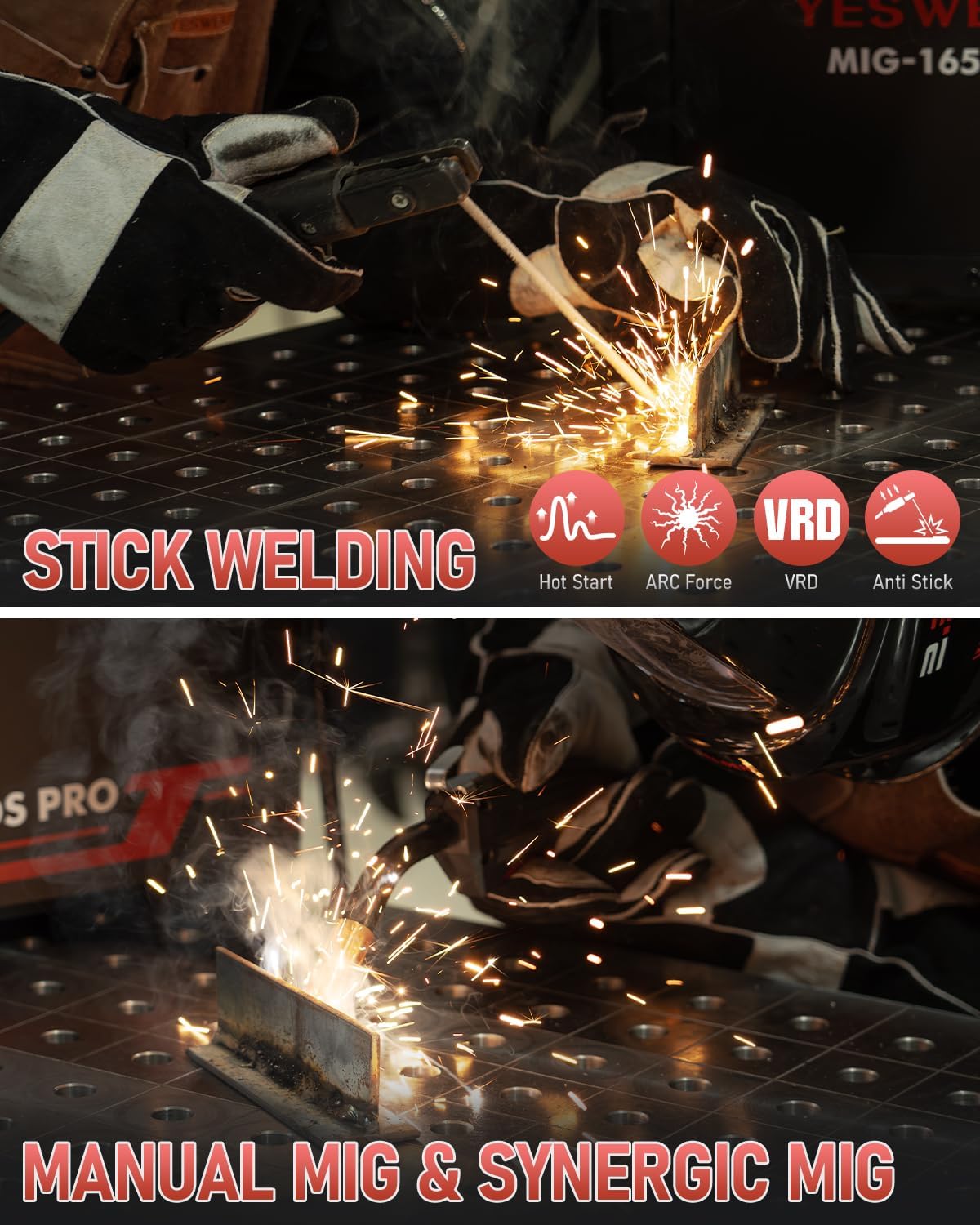 Detalle 2 de YESWELDER MIG-165DS PRO 165A Welder