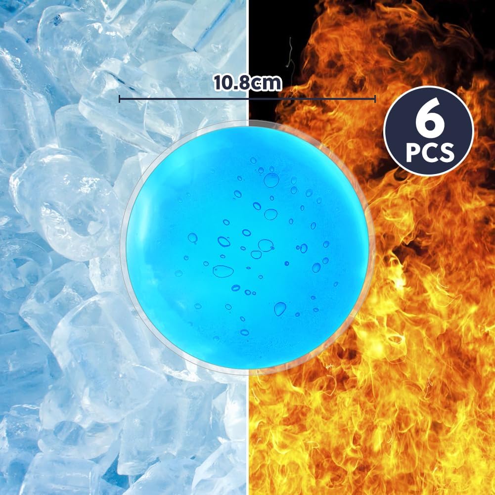 Detalle 2 de AOOWU Poche de glace réutilisable (6 pièces) chaud & froid en gel, compresses pour blessures