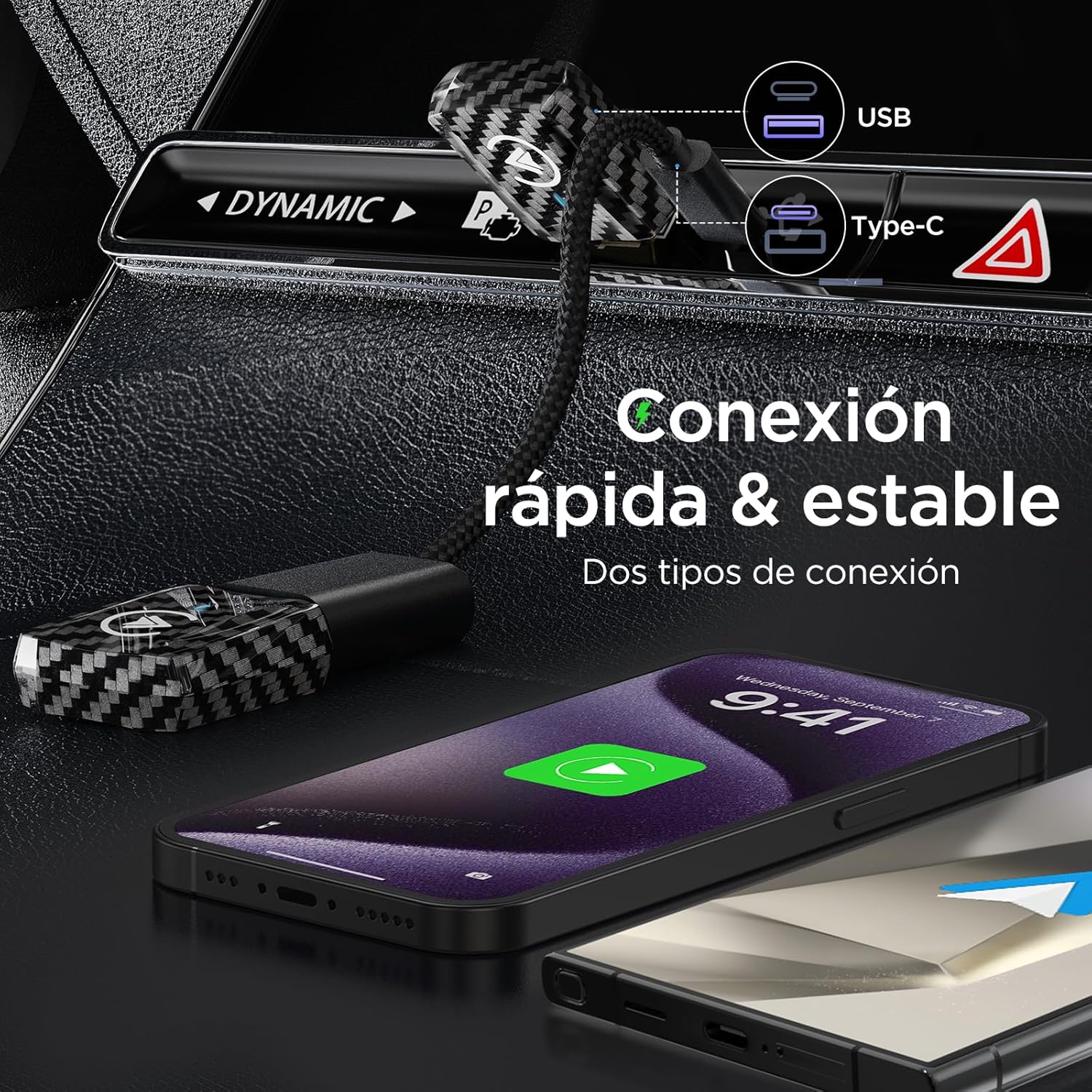 Thumbnail 6 de MSXTTLY Adaptador CarPlay Android Auto U2AC-01