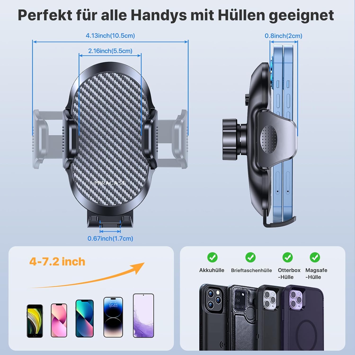 Thumbnail 5 de Miracase Handyhalterung Auto 4,0–7,2 Zoll