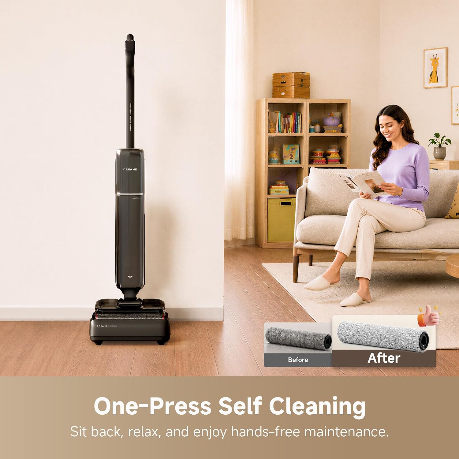 Detalle 2 de DREAME Aero Wet Dry Vacuum Mop, 25 kPa Suction and 180° Lie-Flat Design