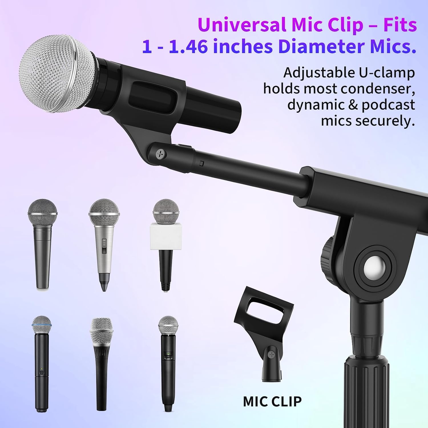 Thumbnail 6 de futrue-wolker Basic Mount Desktop Microphone Stand with Adjustable Boom Arm
