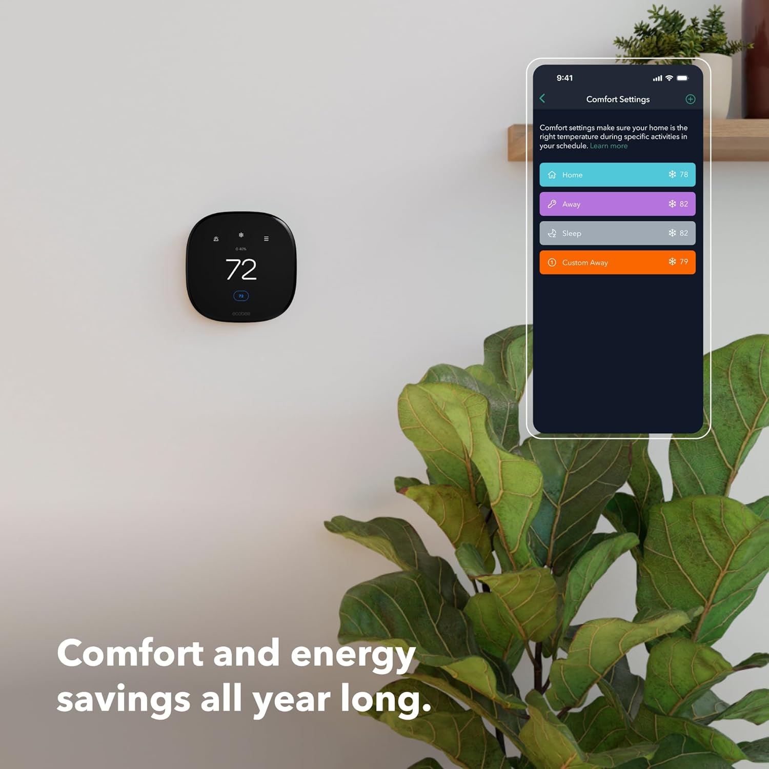 Detalle de ecobee Smart Thermostat Enhanced wifi 90%