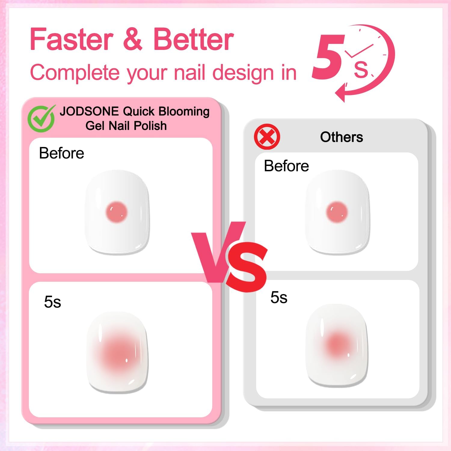 Thumbnail 4 de JODSONE Clear Blooming Gel 10 ml : gel UV LED “blooming” pour dégradés marbre, aquarelle et fleurs