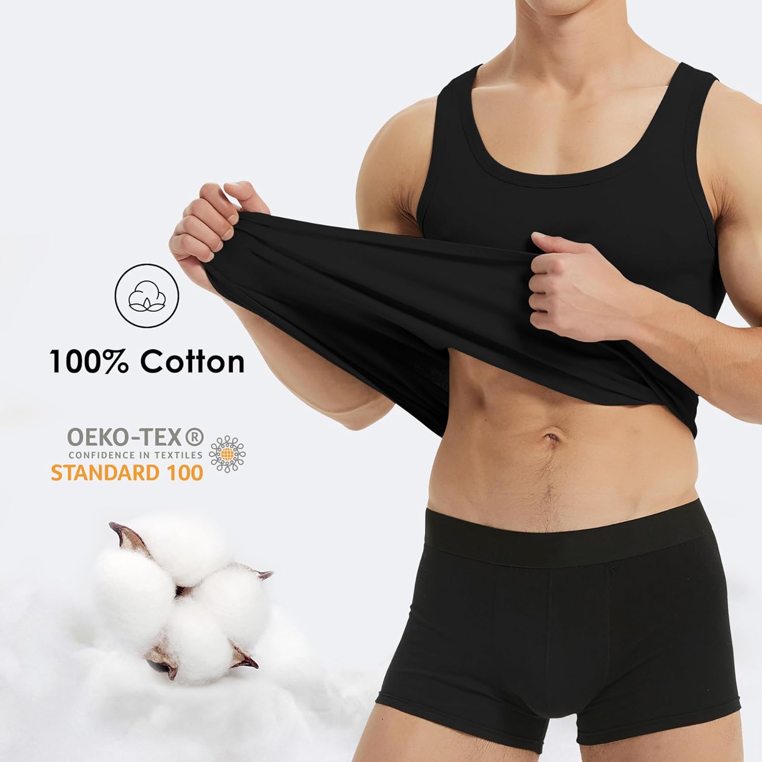Thumbnail 1 de YouShow Unterhemd Herren 3/5er Pack – 100% Baumwolle Feinripp, hautfreundlich und langlebig