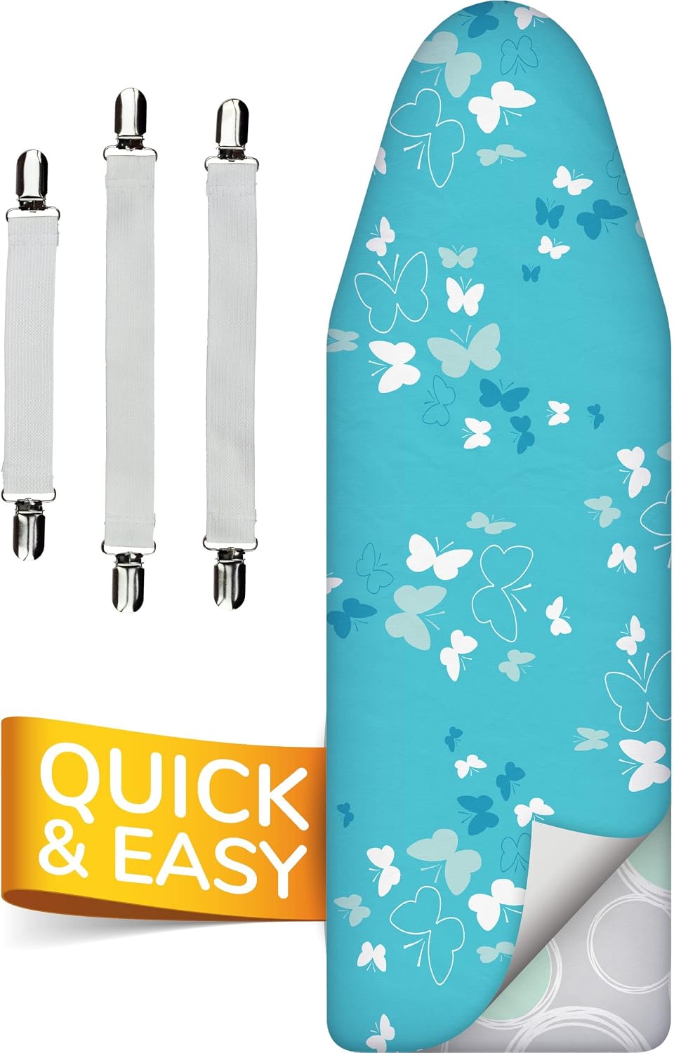 Thumbnail 6 de Super Soft 5 Layer Turbo Ironing Board Covers (135 x 40–45 cm) – 5 Sizes, 100% Cotton Top, Made in EU