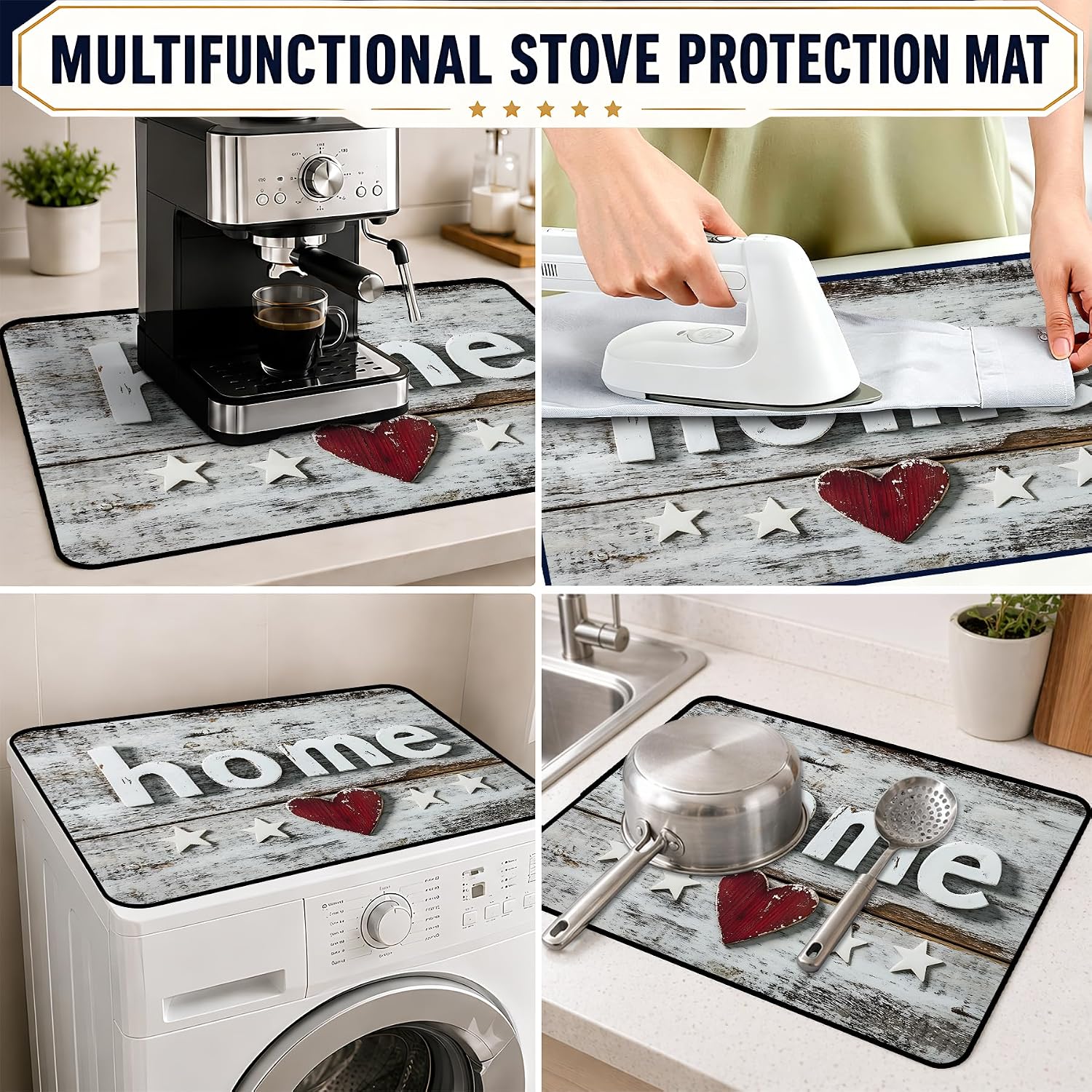 Detalle de seewan Diatomite Electric Stove Top Cover, Scratch-Resistant Cooktop Mat