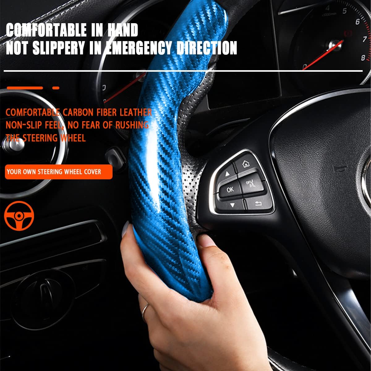 Detalle 2 de LoyaForba steering wheel cover, 15-inch