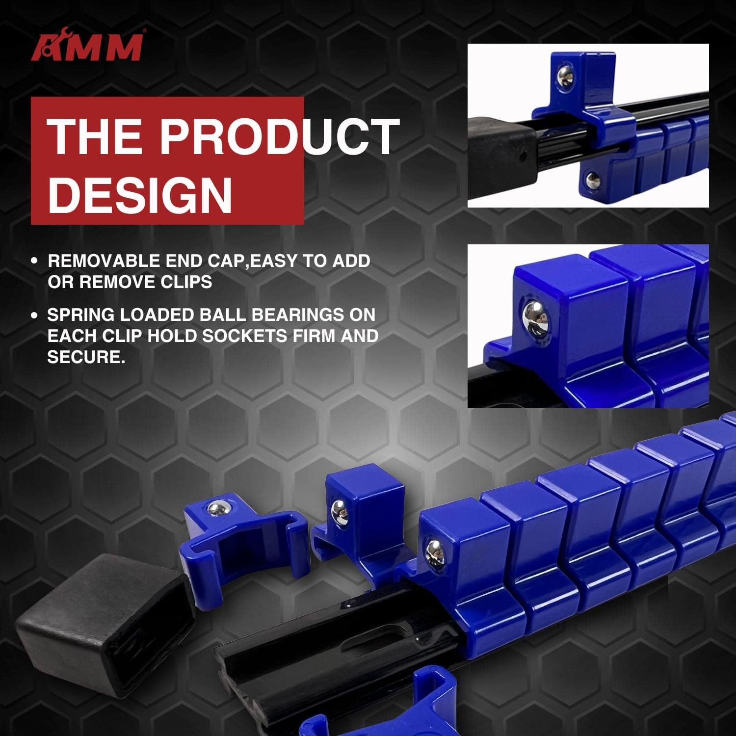 Detalle de AMM 9-Piece Socket Organizer 3 Drives