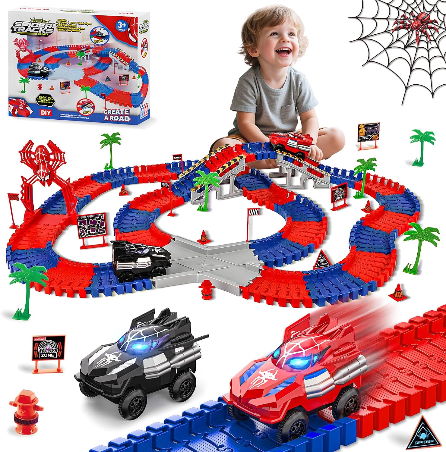 Detalle de Spider Construction Race Track Set 212 pcs