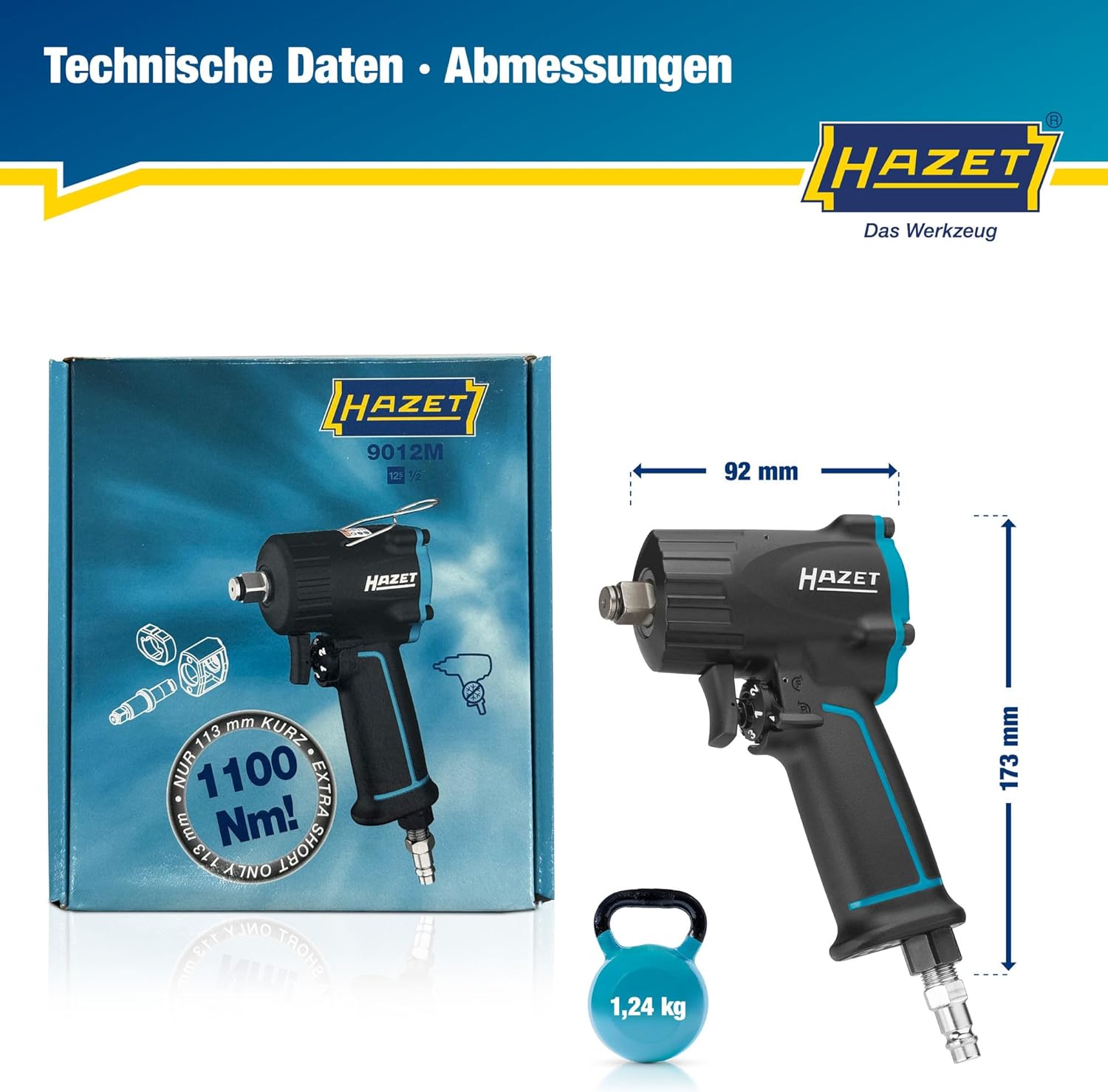 Thumbnail 5 de Hazet Druckluft-Schlagschrauber 9012M I – vibrationsarm, 12,5 mm Vierkant (1/2 Zoll)