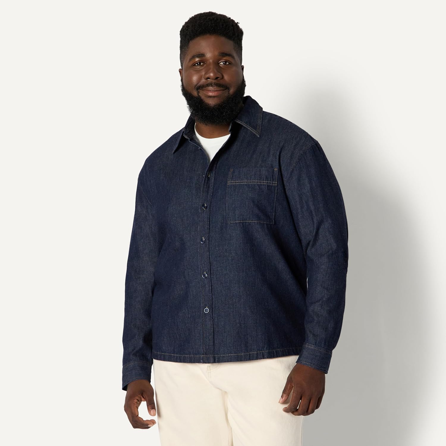 Thumbnail 5 de Amazon Essentials Men's Modern Oversized-Fit Denim Button-Down Shirt