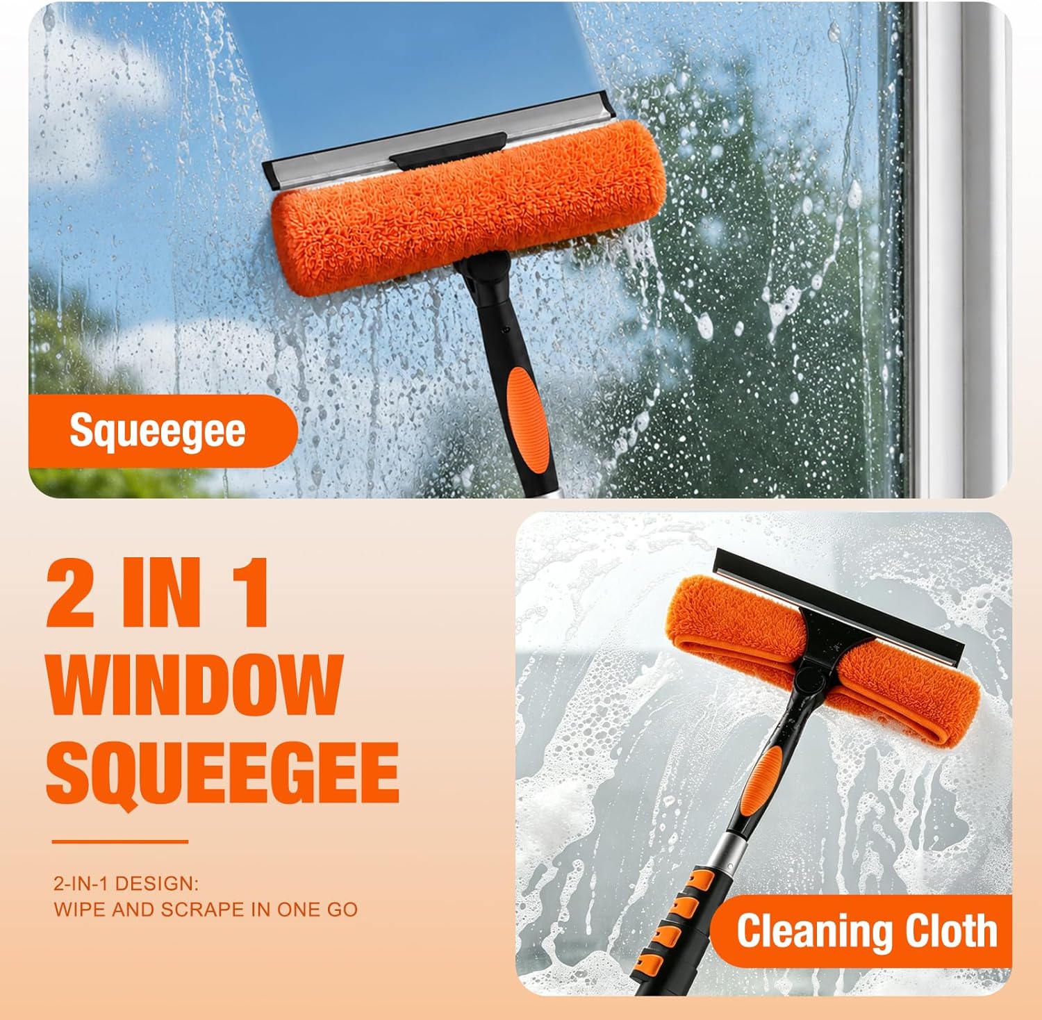 Thumbnail 5 de LAANPOLE 20FT Window Squeegee with Extension Pole: 2-in-1 Window Cleaning Kit