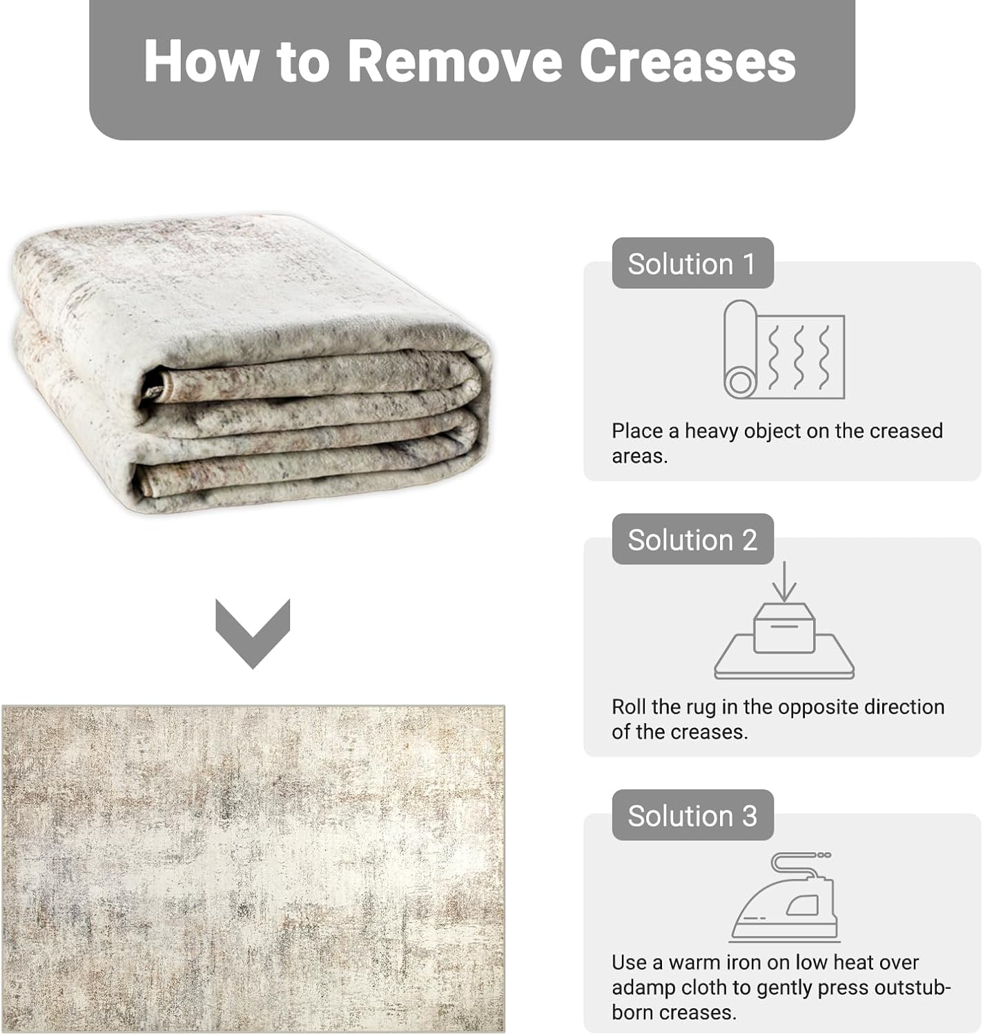 Detalle 2 de Capslpad Modern Abstract Area Rugs, 5' x 7' Beige Washable Low-Pile Rug
