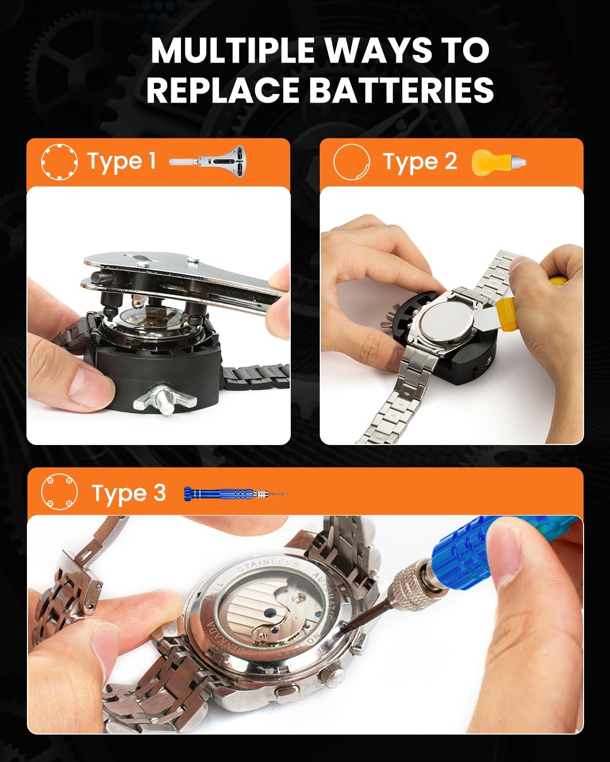 Detalle de Eventronic 154PCS Watch Repair Kit: Link Removal & Battery Replacement